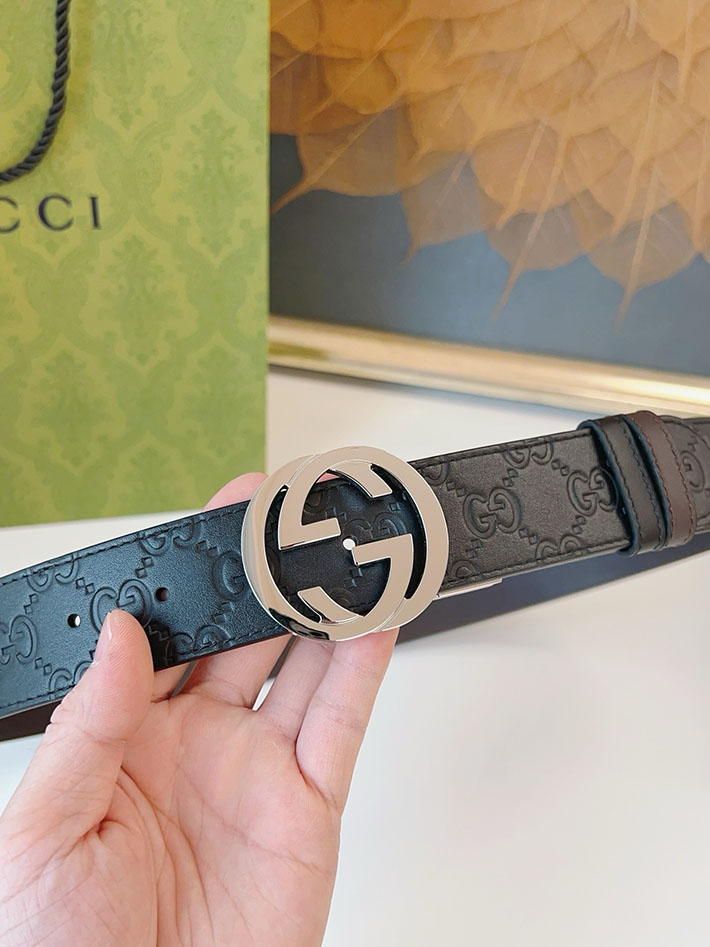 グッチ アウトレット店舗 GUCCI ベルト 38mm GGレザー グッチシマ インターロッキングG バックル 2701970 グッチ メンズ ベルト 激安 - 画像 (7)