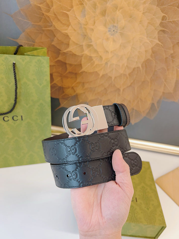 グッチ アウトレット店舗 GUCCI ベルト 38mm GGレザー グッチシマ インターロッキングG バックル 2701970 グッチ メンズ ベルト 激安 - 画像 (5)