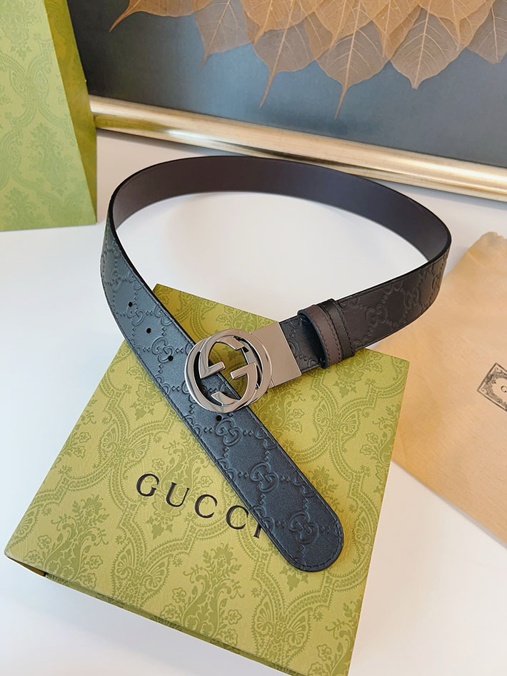 グッチ アウトレット店舗 GUCCI ベルト 38mm GGレザー グッチシマ インターロッキングG バックル 2701971 グッチ ベルト 新作 - 画像 (8)