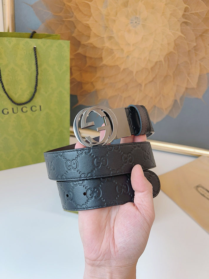 グッチ アウトレット店舗 GUCCI ベルト 38mm GGレザー グッチシマ インターロッキングG バックル 2701971 グッチ ベルト 新作 - 画像 (5)