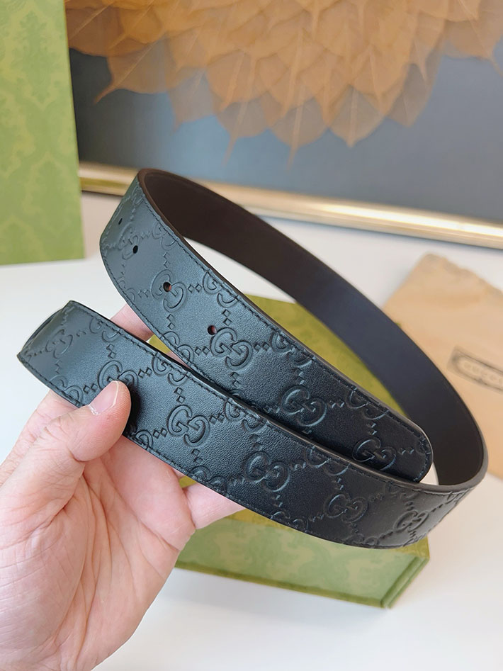 グッチ アウトレット店舗 GUCCI ベルト 38mm GGレザー グッチシマ インターロッキングG バックル 2701971 グッチ ベルト 新作 - 画像 (3)