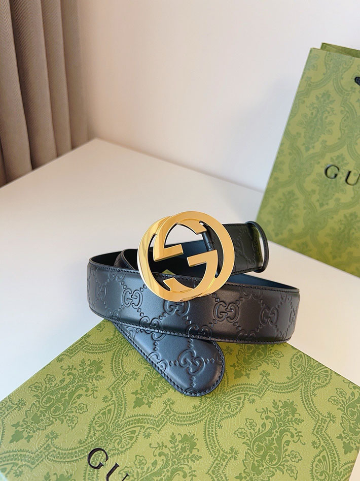 グッチ アウトレット店舗 GUCCI ベルト 38mm メンズ GGレザー グッチシマ インターロッキングG バックル 2701974 グッチ ベルト メンズ 人気 - 画像 (7)