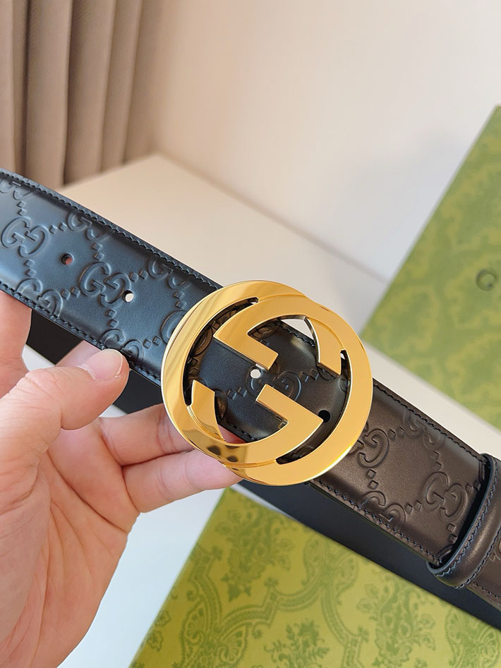 グッチ アウトレット店舗 GUCCI ベルト 38mm メンズ GGレザー グッチシマ インターロッキングG バックル 2701974 グッチ ベルト メンズ 人気 - 画像 (5)