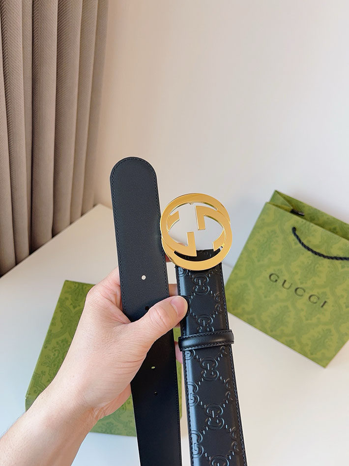 グッチ アウトレット店舗 GUCCI ベルト 38mm メンズ GGレザー グッチシマ インターロッキングG バックル 2701974 グッチ ベルト メンズ 人気 - 画像 (3)