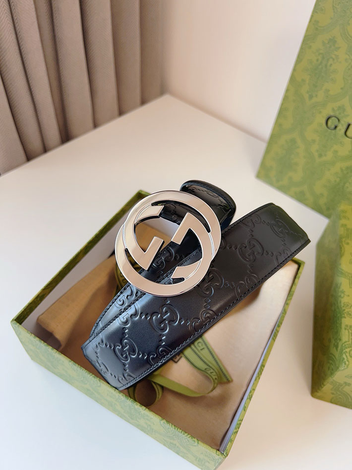 グッチ アウトレット店舗 GUCCI ベルト 38mm メンズ GGレザー グッチシマ インターロッキングG バックル 2701975 Gucci ベルト メンズ リバーシブル - 画像 (8)