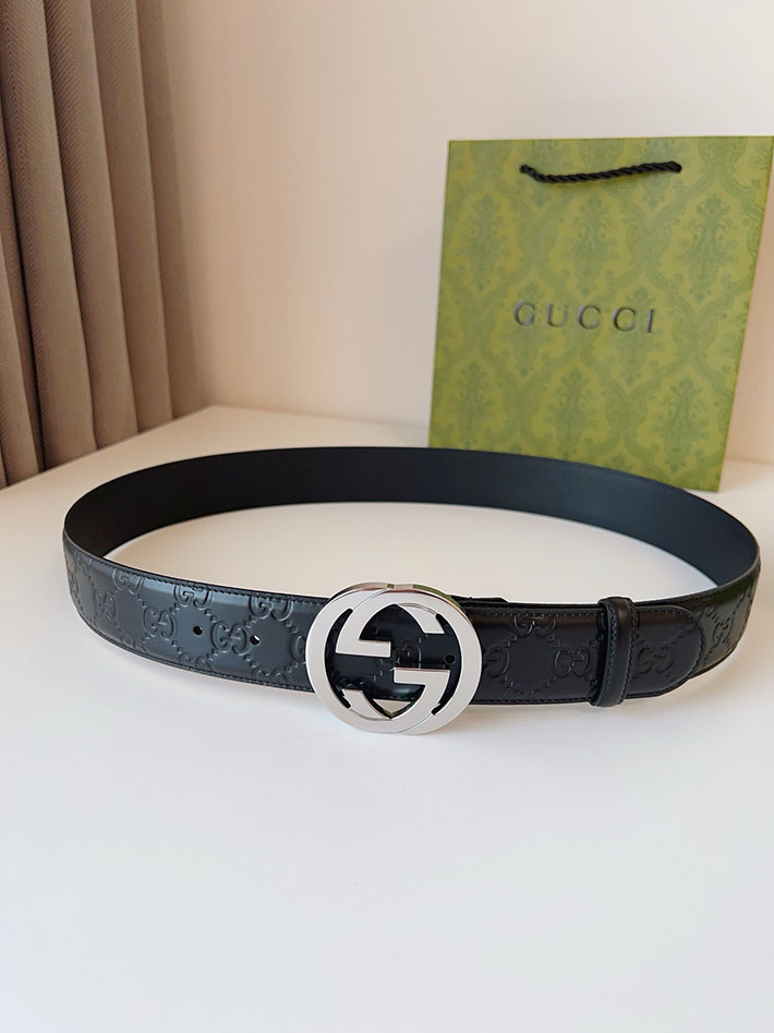 グッチ アウトレット店舗 GUCCI ベルト 38mm メンズ GGレザー グッチシマ インターロッキングG バックル 2701975 Gucci ベルト メンズ リバーシブル - 画像 (7)