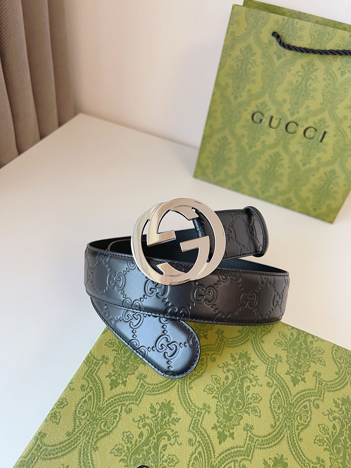 グッチ アウトレット店舗 GUCCI ベルト 38mm メンズ GGレザー グッチシマ インターロッキングG バックル 2701975 Gucci ベルト メンズ リバーシブル - 画像 (5)