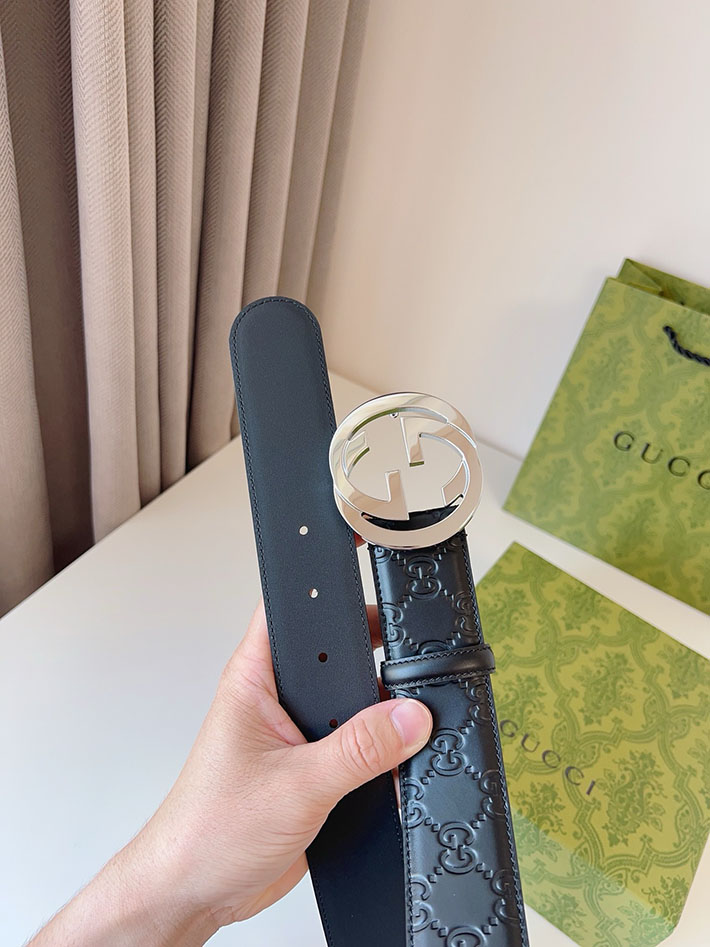 グッチ アウトレット店舗 GUCCI ベルト 38mm メンズ GGレザー グッチシマ インターロッキングG バックル 2701975 Gucci ベルト メンズ リバーシブル - 画像 (3)