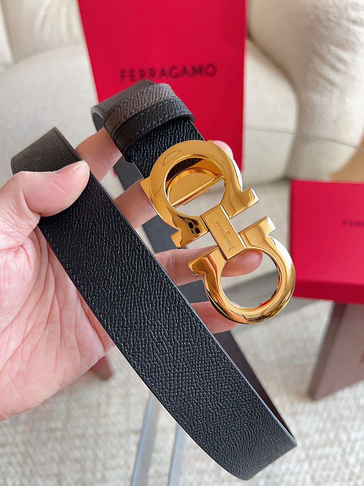 Salvatore Ferragamo アウトレット 店舗 フェラガモ レディース メンズ 35mm ベルト リバーシブル ガンチーニ 2701977 フェラガモ ベルト コーデ - 画像 (9)