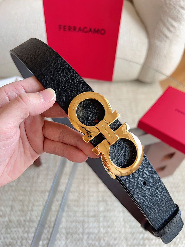 Salvatore Ferragamo アウトレット 店舗 フェラガモ レディース メンズ 35mm ベルト リバーシブル ガンチーニ 2701977 フェラガモ ベルト コーデ - 画像 (8)