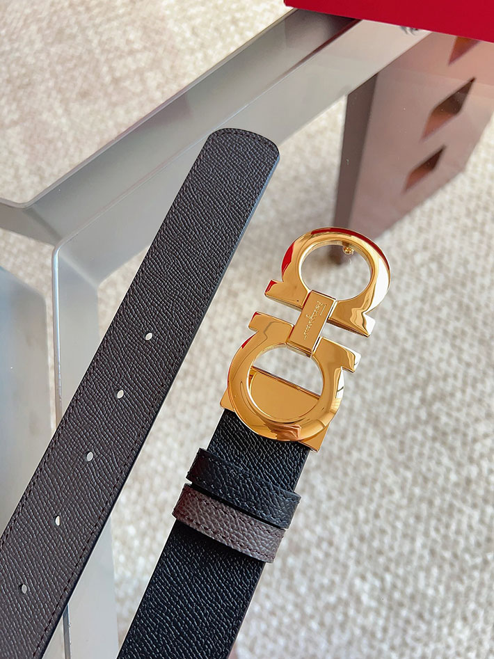 Salvatore Ferragamo アウトレット 店舗 フェラガモ レディース メンズ 35mm ベルト リバーシブル ガンチーニ 2701977 フェラガモ ベルト コーデ - 画像 (4)