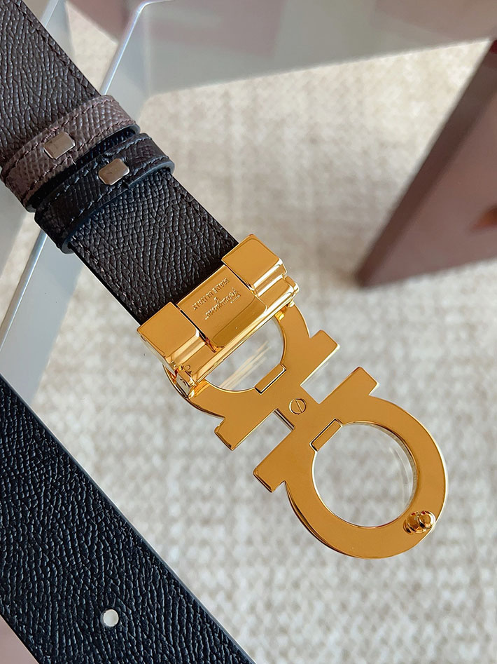 Salvatore Ferragamo アウトレット 店舗 フェラガモ レディース メンズ 35mm ベルト リバーシブル ガンチーニ 2701977 フェラガモ ベルト コーデ - 画像 (3)