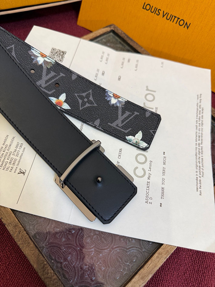 ルイヴィトン アウトレット店舗 LOUIS VUITTON ベルト・LV イニシャル モノグラム・フラワー 40MM リバーシブル 2701979 ヴィトン ベルト メンズ 人気 - 画像 (4)