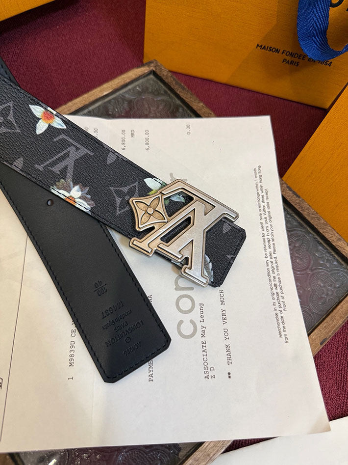 ルイヴィトン アウトレット店舗 LOUIS VUITTON ベルト・LV イニシャル モノグラム・フラワー 40MM リバーシブル 2701980 ヴィトン ベルト メンズ バックル - 画像 (5)