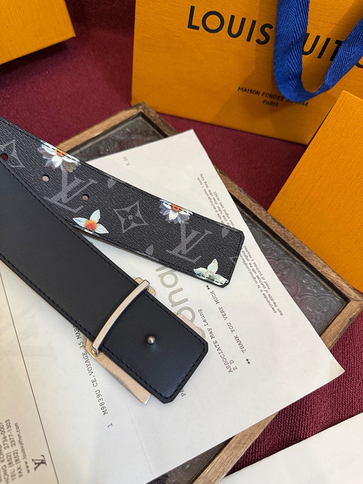 ルイヴィトン アウトレット店舗 LOUIS VUITTON ベルト・LV イニシャル モノグラム・フラワー 40MM リバーシブル 2701980 ヴィトン ベルト メンズ バックル - 画像 (4)
