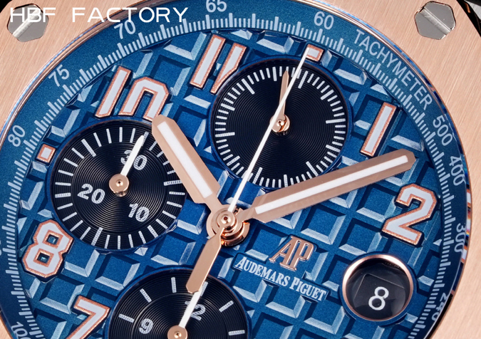 オーデマピゲスーパーコピー N級品通販オーデマ・ピゲ ロイヤルオーク クロノ レプリカ 42mm ブルー グランドタピスリー 3眼タイミング オーデマピゲ ロイヤルオーク クロノ - 画像 (5)