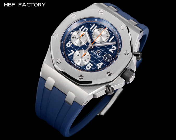 オーデマピゲスーパーコピー N級品通販オーデマ・ピゲ ロイヤルオーク オフショア レプリカ 42mm シルバー グランドタピスリー 青サブ オーデマピゲ スーパーコピー - 画像 (2)