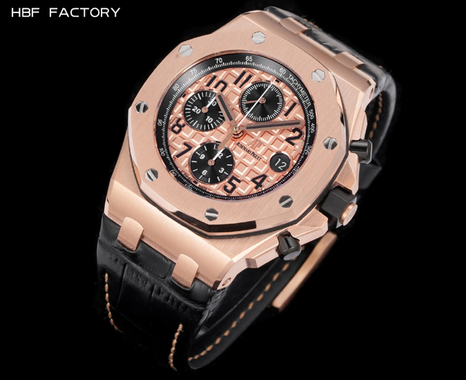 オーデマピゲスーパーコピー N級品通販オーデマ・ピゲ ロイヤルオーク オフショア レプリカ 42mm ローズゴールド グランドタピスリー 黒サブ オーデマピゲ 時計 - 画像 (3)