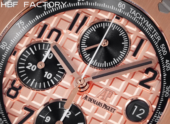 オーデマピゲスーパーコピー N級品通販オーデマ・ピゲ ロイヤルオーク オフショア レプリカ 42mm ローズゴールド グランドタピスリー 黒サブ オーデマピゲ 時計 - 画像 (5)