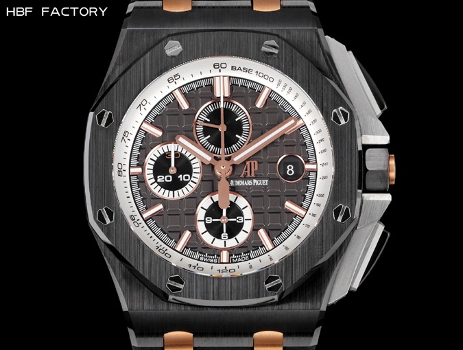 オーデマピゲスーパーコピー N級品通販オーデマ・ピゲ レプリカ 44mm ブラック ローズゴールド 高級感 スポーツウォッチ 腕時計 オーデマピゲ - 画像 (2)