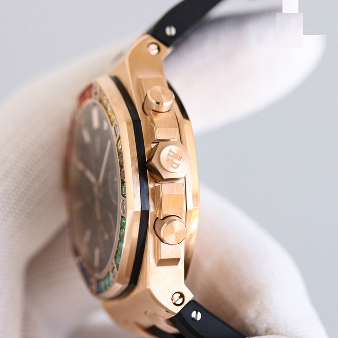 オーデマピゲスーパーコピー N級品通販AP オーデマピゲ ロイヤルオーク オフショア 37mm ピンクゴールド バゲットダイヤ クロノ オーデマピゲ ロイヤルオーク ターコイズ オーデマピゲ 時計 田中みな実 - 画像 (3)