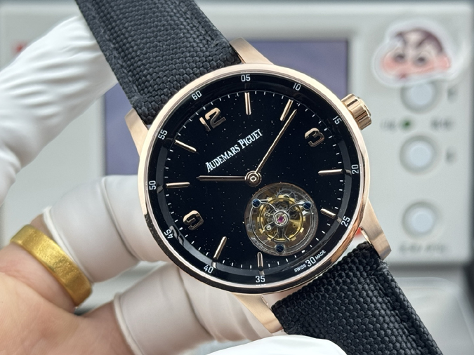 オーデマピゲスーパーコピー N級品通販オーデマピゲ コード11.59 トゥールビヨン ブラックスターリング ピンクゴールド アラビア数字 オーデマピゲ コード11.59 - 画像 (2)