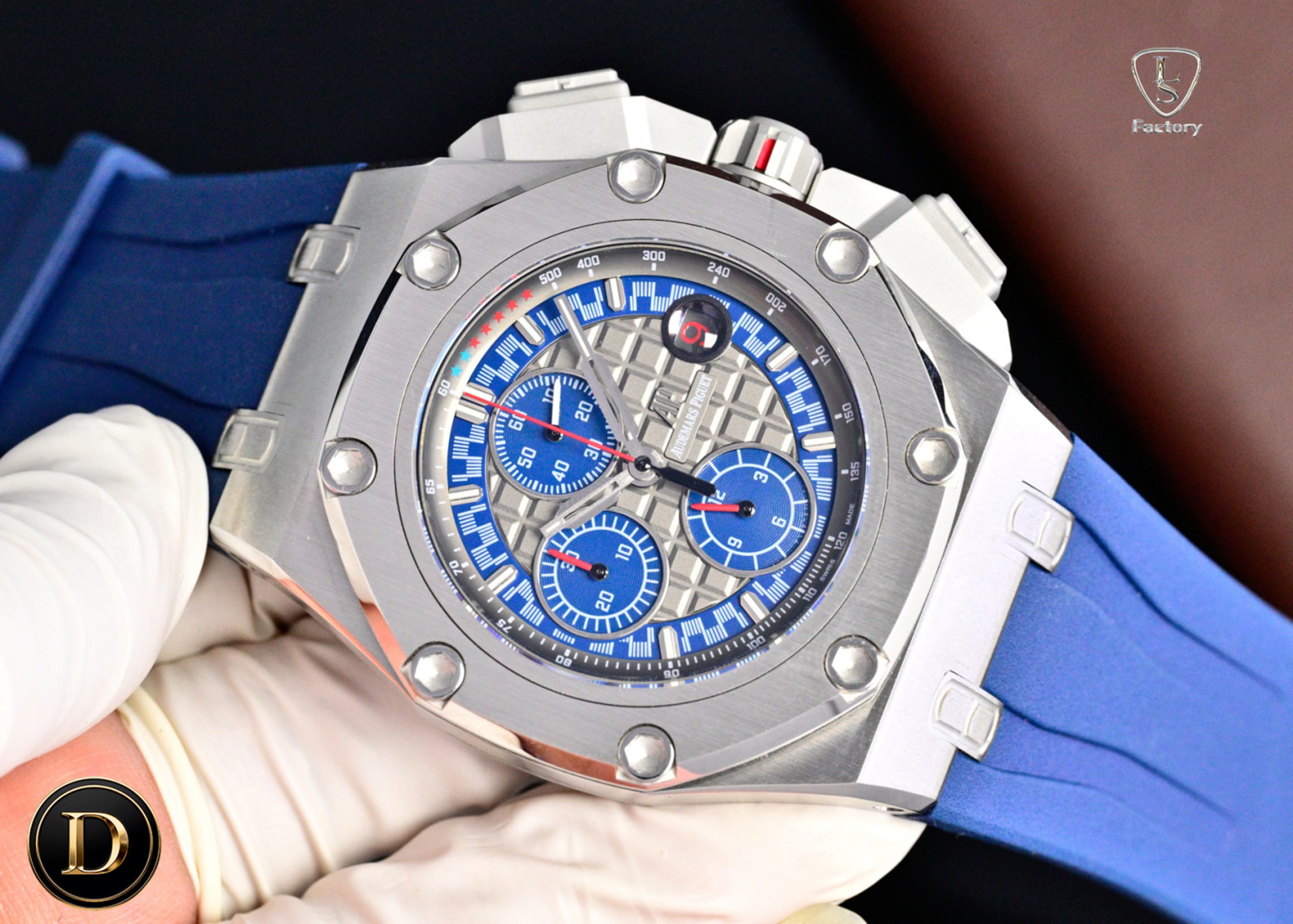 オーデマピゲスーパーコピー N級品通販オーデマピゲ ロイヤルオークオフショア 26568PM マイケルシューマッハ ブルー クロノグラフ オーデマピゲ ロイヤルオーク クロノ - 画像 (3)