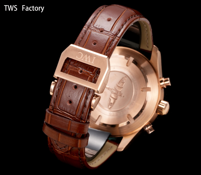 ブランド腕時計専門店 通販 IWC パイロット クロノ 41 ローズゴールド シルバー文字盤 ブラウンレザー 高級スポーツウォッチ iwc 時計 人気 - 画像 (4)