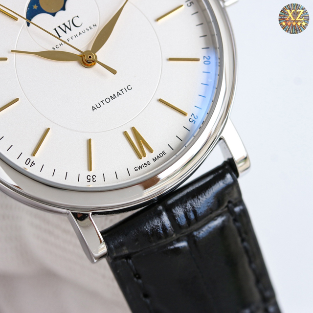 ブランド腕時計専門店 通販IWC レプリカ ポートフィノ 自動巻き 月相表示 ブラックレザー 高級コピー時計 iwc 時計 レディース - 画像 (5)
