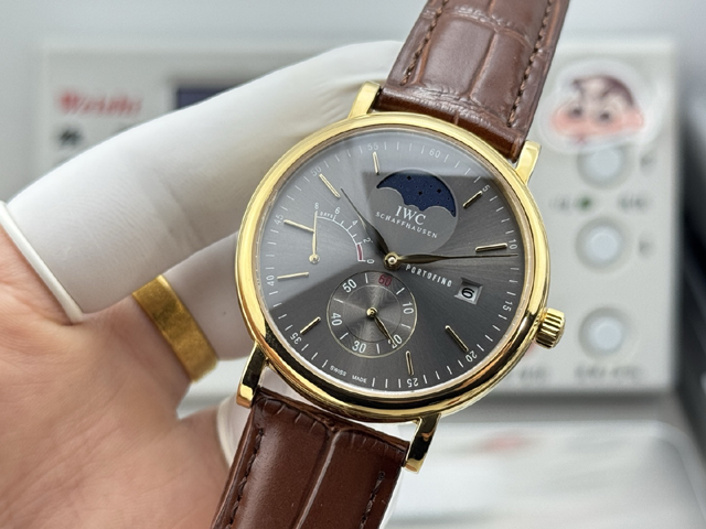 ブランド腕時計専門店 通販IWC ポートフィノ ハンドワウンド ムーンフェイズ レッドゴールド アードワイズグレー iwc 時計 新品 - 画像 (3)