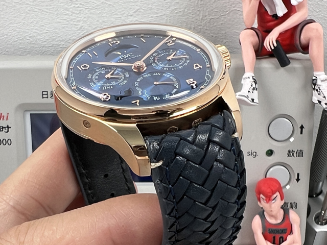 ブランド腕時計専門店 通販IWC ポルトギーゼ パーペチュアルカレンダー ゴールド風 ブルーダイヤル ブルーベルト iwc 時計 人気 ステンレススチール - 画像 (5)