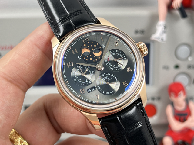 ブランド腕時計専門店 通販IWC ポルトギーゼ 万年暦 レプリカ 7日間パワーリザーブ 南北半球月相 ブルーダイヤル iwc 時計 メンズ - 画像 (2)