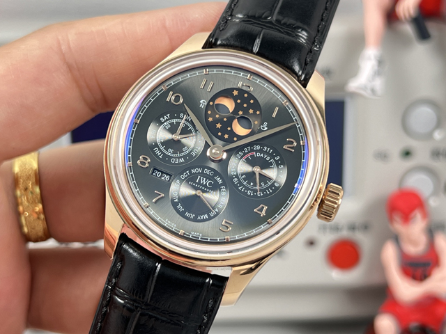 ブランド腕時計専門店 通販IWC ポルトギーゼ 万年暦 レプリカ 7日間パワーリザーブ 南北半球月相 ブルーダイヤル iwc 時計 メンズ - 画像 (3)