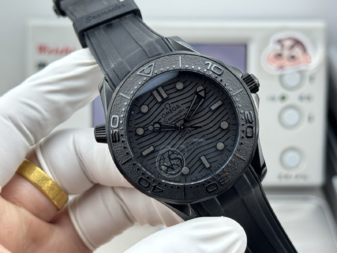 高級腕時計スーパーコピー オメガ(OMEGA) シーマスター ダイバー 300M 「ブラック ブラック」オメガスーパーコピー腕時計 レディース - 画像 (2)
