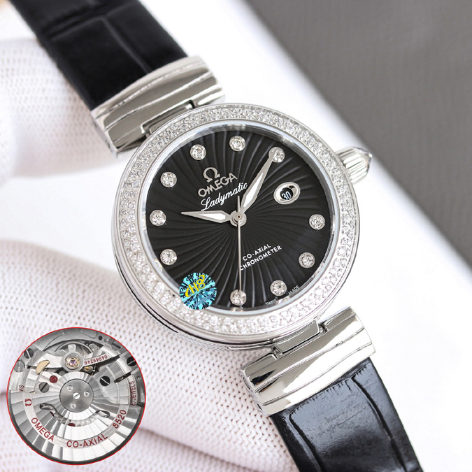 高級腕時計スーパーコピー オメガ OMEGA オメガ ラディーマティック ブラック ダイヤ 34mm 自動巻き ステンレス オメガ 時計 安い - 画像 (2)