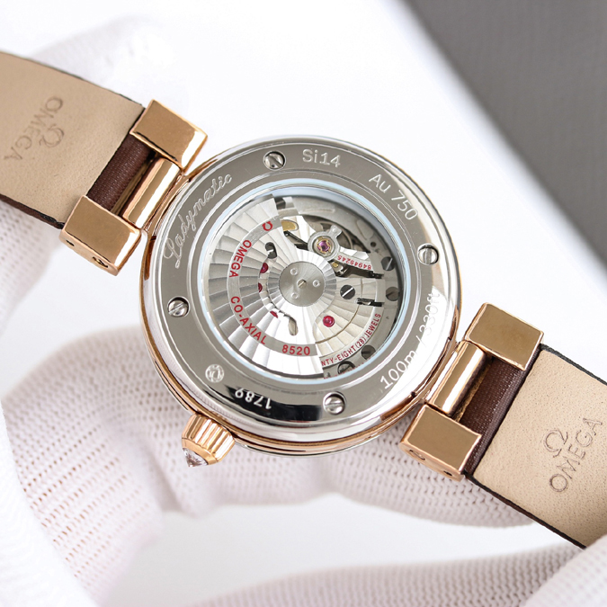 高級腕時計スーパーコピー オメガ OMEGA オメガ ラディーマティック ブラウン ダイヤ スノーセッティング 34mm 自動巻き レッドゴールド オメガ 時計 箱 - 画像 (3)