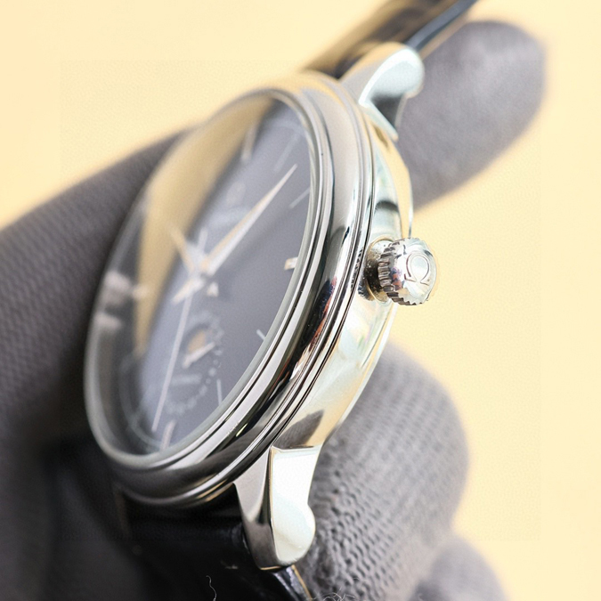 高級腕時計スーパーコピー オメガ OMEGA オメガ デ・ヴィル プレステージ 月相 ブラック コーアクシャル オメガスーパーコピー腕時計 レディース - 画像 (3)