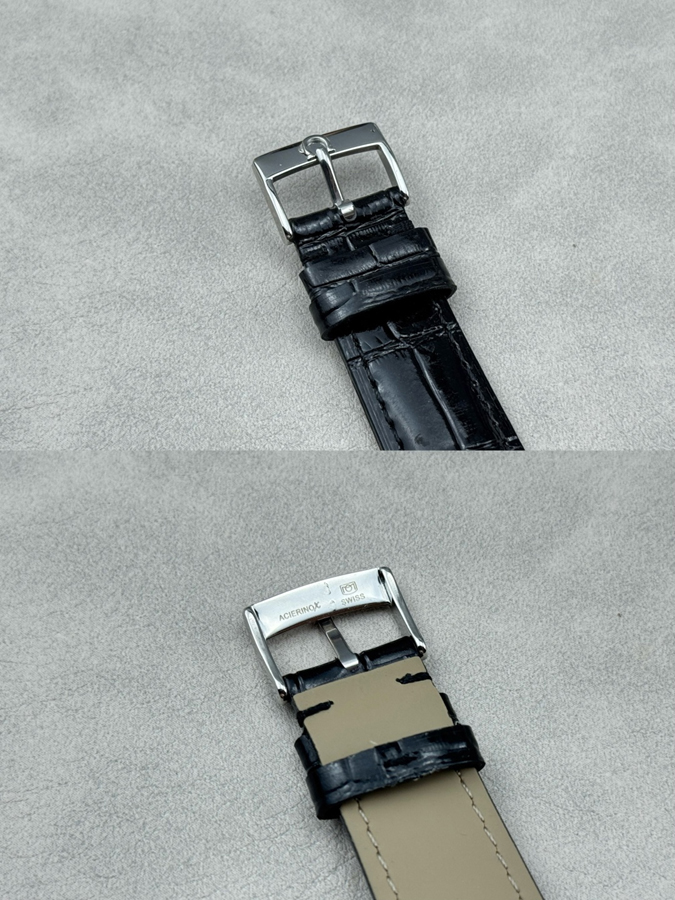 高級腕時計スーパーコピー オメガ OMEGA オメガ デ・ヴィル プレステージ 月相 ダイヤ ローマ数字 イエローゴールド レザー 自動巻き オメガスーパーコピー腕時計 - 画像 (5)