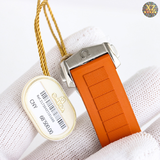 高級腕時計スーパーコピー オメガ OMEGA オメガ シーマスター プラネットオーシャン 600m 42mm オレンジベゼル ブラック文字盤 チタニウム ラバーストラップ メンズ 時計 オメガ 時計 安い - 画像 (8)
