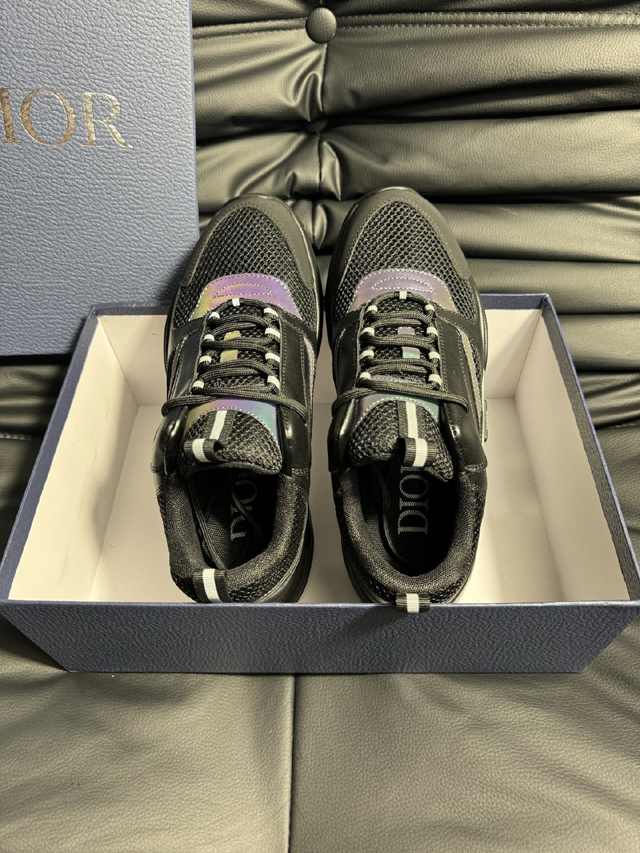 ブランド 靴 買取【ディオール】DIOR スニーカー ダッドスニーカー ブラック オーロラ ホログラム 厚底 メッシュ レザー パッチワーク ディオール 厚底スニーカー - 画像 (3)