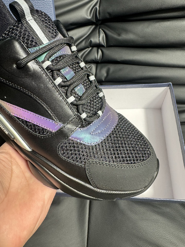 ブランド 靴 買取【ディオール】DIOR スニーカー ダッドスニーカー ブラック オーロラ ホログラム 厚底 メッシュ レザー パッチワーク ディオール 厚底スニーカー - 画像 (5)
