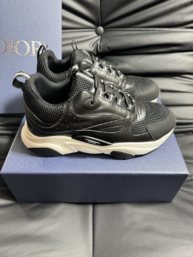 ブランド 靴 買取【ディオール】DIOR B22 スニーカー ダッドスニーカー ブラック ホワイト モノトーン 厚底 メッシュ レザー パッチワーク オブリーク 柄 レース メンズ dior スニーカーメンズ - 画像 (3)