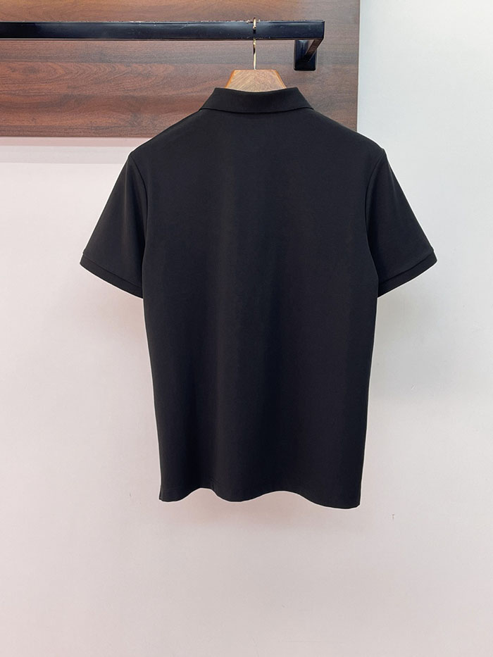 超人気 サンローランスーパーコピー 専門店 ZEGNA コットン100% 2026年春夏 スマートカジュアル ポロ襟Tシャツ JP26020109Z サンローラン ポロシャツ メンズ ブラック - 画像 (10)