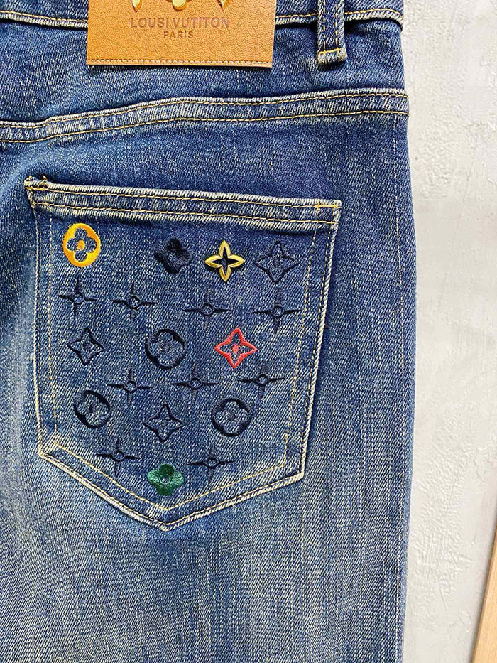 ルイヴィトン服スーパーコピー人気店 Louis Vuitton メンズ 秋冬用スリムフィットデニムジーンズ JP2601606L ルイ ヴィトン デニム 新作 - 画像 (3)