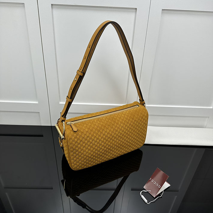 グッチ バッグ アウトレット 店舗 GUCCI ハーフホースビットGGモノグラムエンボススエードバッグ イエロー 860787AAEE72118 グッチ ショルダーバッグ 人気順 - 画像 (8)
