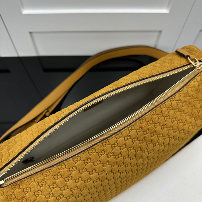 グッチ バッグ アウトレット 店舗 GUCCI ハーフホースビットGGモノグラムエンボススエードバッグ イエロー 860787AAEE72118 グッチ ショルダーバッグ 人気順 - 画像 (3)