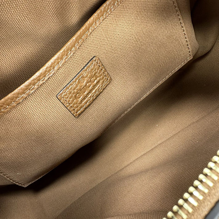 グッチ バッグ アウトレット 店舗 GUCCI ハーフホースビットGGモノグラムエンボススエードバッグ ブラウン 2703269 グッチ ショルダーバッグ レディース - 画像 (2)