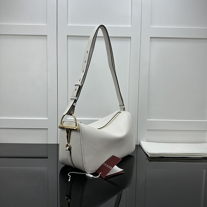 グッチ バッグ アウトレット 店舗 GUCCI ハーフホースビットGGモノグラムエンボススエードバッグ ホワイト 2703270 グッチ ショルダーバッグ アウトレット - 画像 (8)