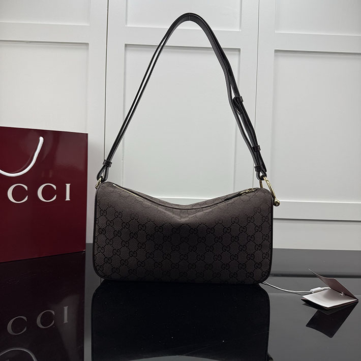 グッチ バッグ アウトレット 店舗 GUCCI ハーフ ホースビット ミディアム ショルダーバッグ ダークブラウン 860787 FAFV2 2140 GUCCI バッグ 新作 - 画像 (7)