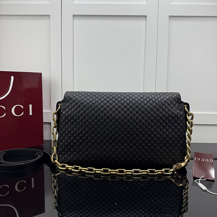 グッチ バッグ アウトレット 店舗 GUCCI GGパターン ラージ スエード GG ショルダーバッグ ブラック 857362 AAF1I 1000 グッチ バッグ 革 - 画像 (8)